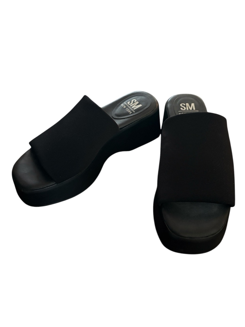 Steve Madden NY ORIGINAL Slinky30 platform sandals-Black-New No Box-Sz 8-lower$$